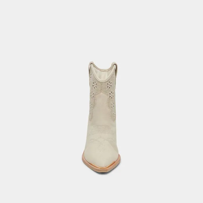 Boots and Booties Shop Dolce Vita Nashe Booties Oatmeal Floral Eyelet Oatmeal Floral Eyelet