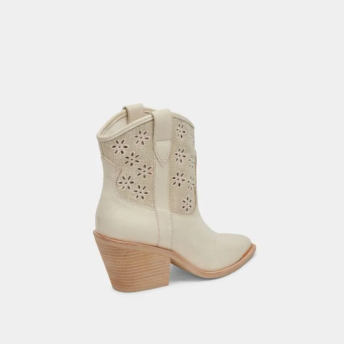 Boots and Booties Shop Dolce Vita Nashe Booties Oatmeal Floral Eyelet Oatmeal Floral Eyelet