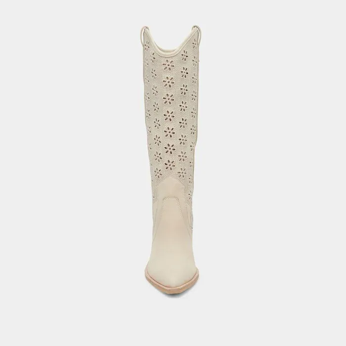Boots and Booties Shop Dolce Vita Navene Boots Oatmeal Floral Eyelet Oatmeal Floral Eyelet