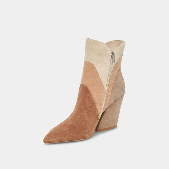 Boots and Booties Shop Dolce Vita Neena Booties Brown Multi Suede Women039s Brown Suede Booties Brown Multi Suede