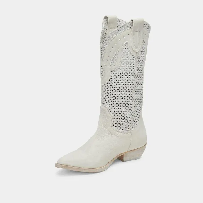 Boots and Booties Shop Dolce Vita Ranch Boots Ivory Leather Ivory Leather