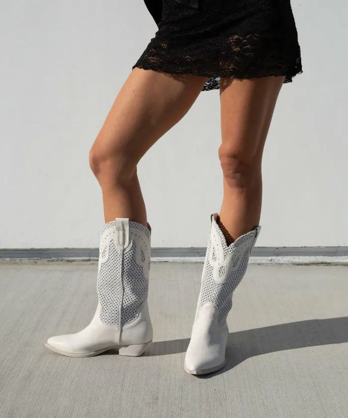 Boots and Booties Shop Dolce Vita Ranch Boots Ivory Leather Ivory Leather