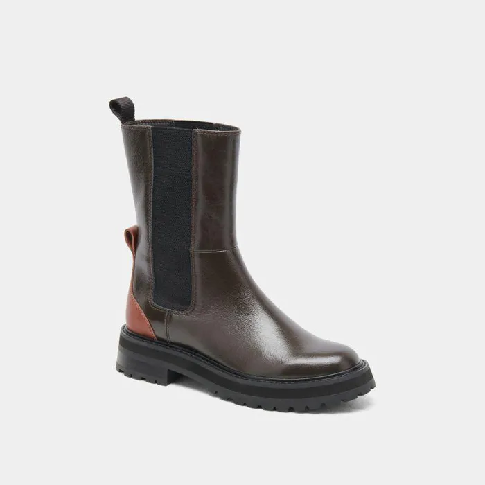 Boots and Booties Shop Dolce Vita Rich H2o Boots Brown Multi Crinkle Patent Brown Waterproof Boots Brown Multi Crinkle Patent