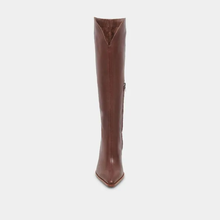 Boots and Booties Shop Dolce Vita Rocky Boots Chocolate Dritan Leather Chocolate Leather Kneehigh Boots Chocolate Leather