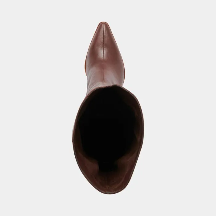 Boots and Booties Shop Dolce Vita Rocky Boots Chocolate Dritan Leather Chocolate Leather Kneehigh Boots Chocolate Leather