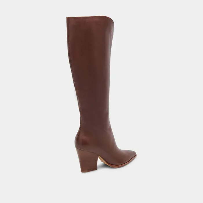 Boots and Booties Shop Dolce Vita Rocky Boots Chocolate Dritan Leather Chocolate Leather Kneehigh Boots Chocolate Leather