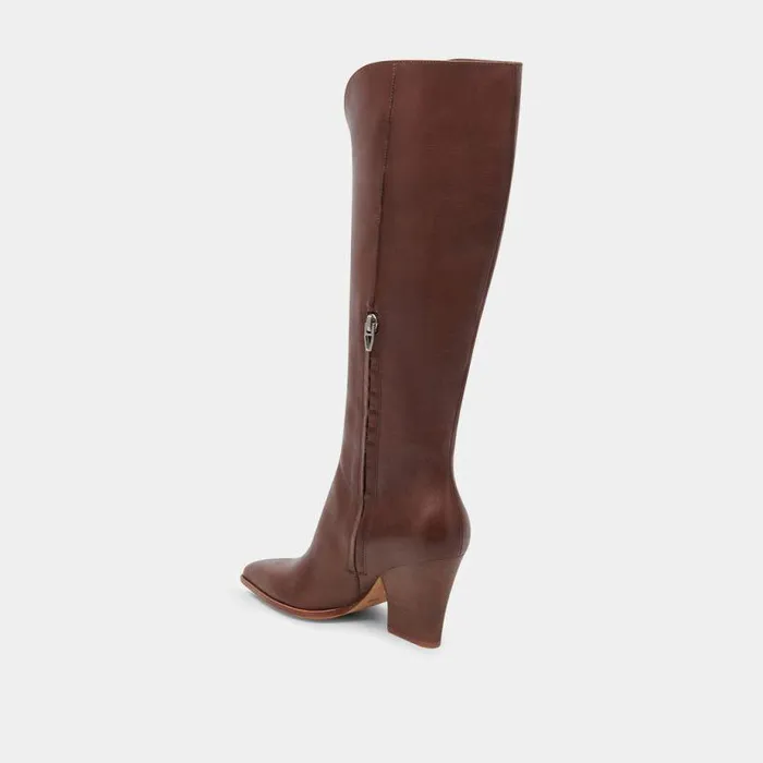Boots and Booties Shop Dolce Vita Rocky Boots Chocolate Dritan Leather Chocolate Leather Kneehigh Boots Chocolate Leather