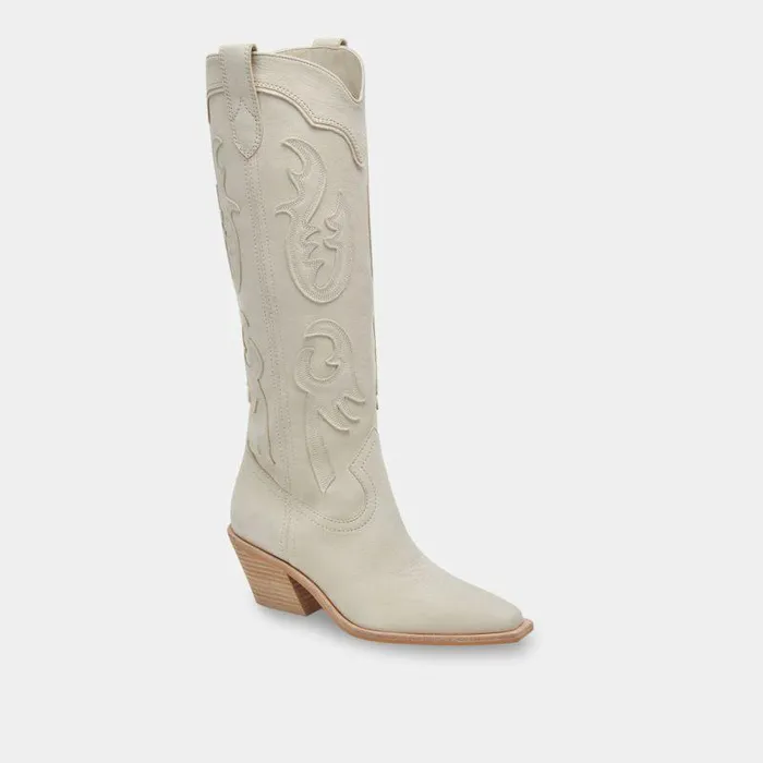 Boots and Booties Shop Dolce Vita Samsin Boots Ivory Nubuck Ivory Nubuck