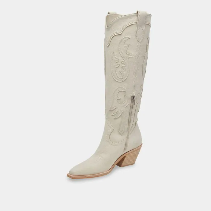 Boots and Booties Shop Dolce Vita Samsin Boots Ivory Nubuck Ivory Nubuck