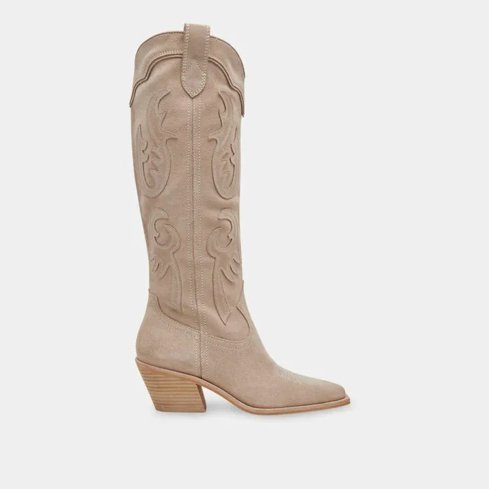 Boots and Booties Shop Dolce Vita Samsin Boots Taupe Suede Taupe Suede