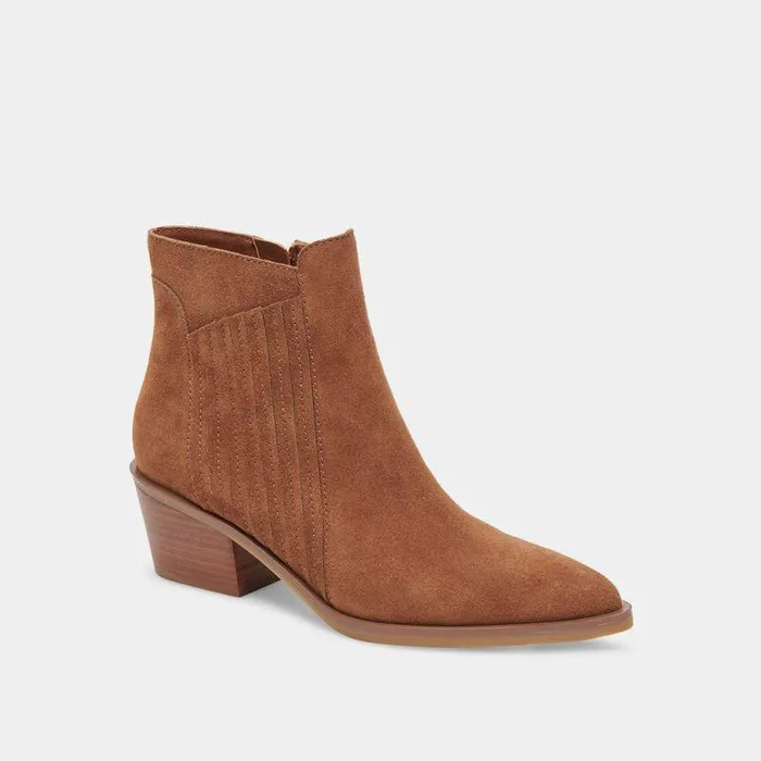 Boots and Booties Shop Dolce Vita Sawyer Booties Chestnut Suede Women039s Suede Chestnut Booties Chestnut Suede
