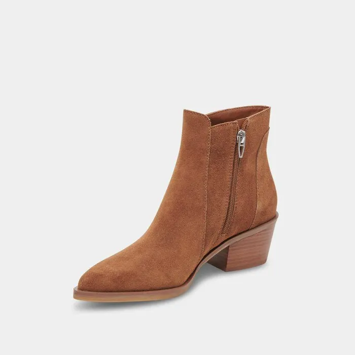 Boots and Booties Shop Dolce Vita Sawyer Booties Chestnut Suede Women039s Suede Chestnut Booties Chestnut Suede