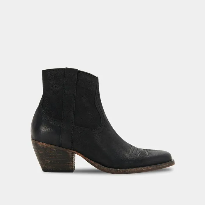 Boots and Booties Shop Dolce Vita Silma Booties Black Leather Black Leather