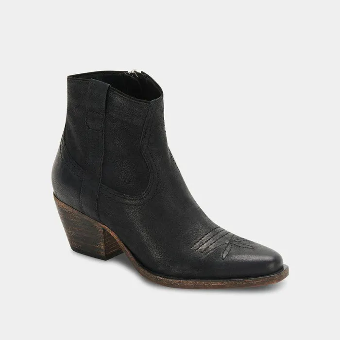 Boots and Booties Shop Dolce Vita Silma Booties Black Leather Black Leather