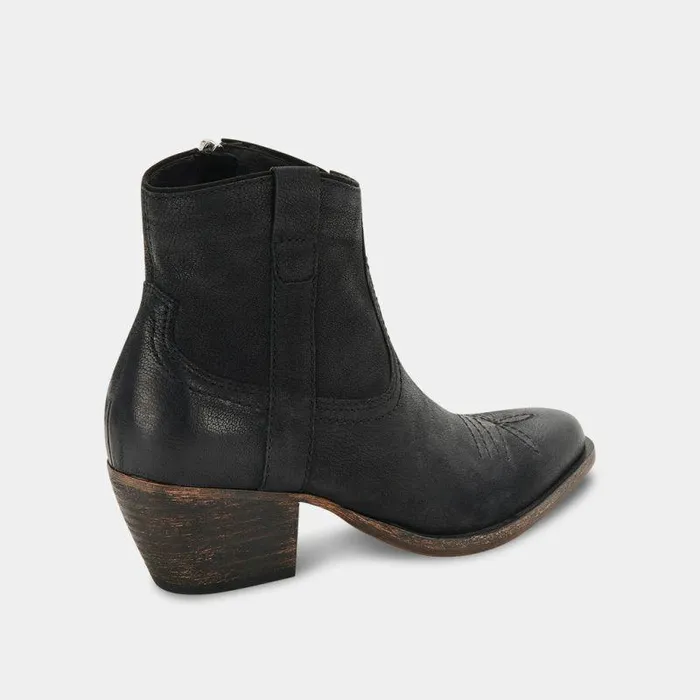 Boots and Booties Shop Dolce Vita Silma Booties Black Leather Black Leather