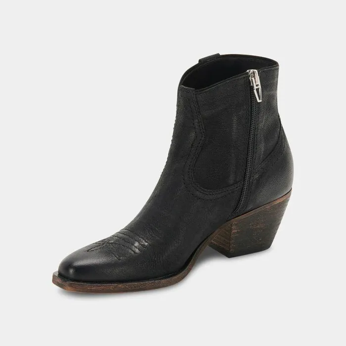 Boots and Booties Shop Dolce Vita Silma Booties Black Leather Black Leather