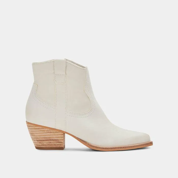 Boots and Booties Shop Dolce Vita Silma Booties Ivory Nubuck Ivory Nubuck