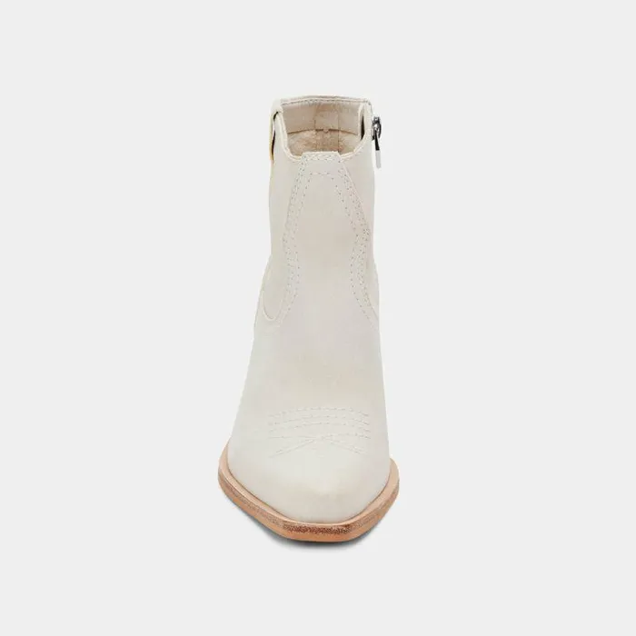 Boots and Booties Shop Dolce Vita Silma Booties Ivory Nubuck Ivory Nubuck