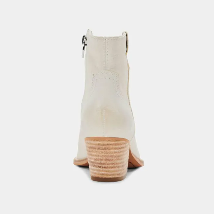 Boots and Booties Shop Dolce Vita Silma Booties Ivory Nubuck Ivory Nubuck