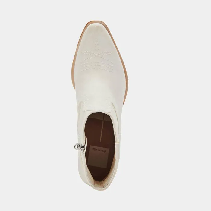Boots and Booties Shop Dolce Vita Silma Booties Ivory Nubuck Ivory Nubuck