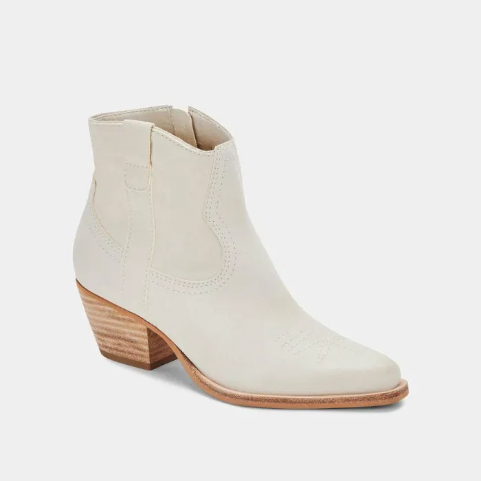 Boots and Booties Shop Dolce Vita Silma Booties Ivory Nubuck Ivory Nubuck