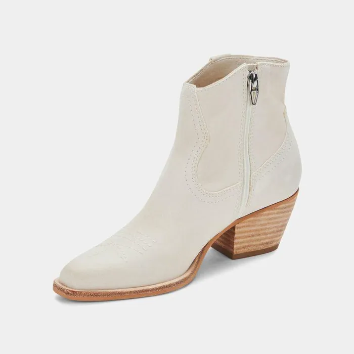 Boots and Booties Shop Dolce Vita Silma Booties Ivory Nubuck Ivory Nubuck