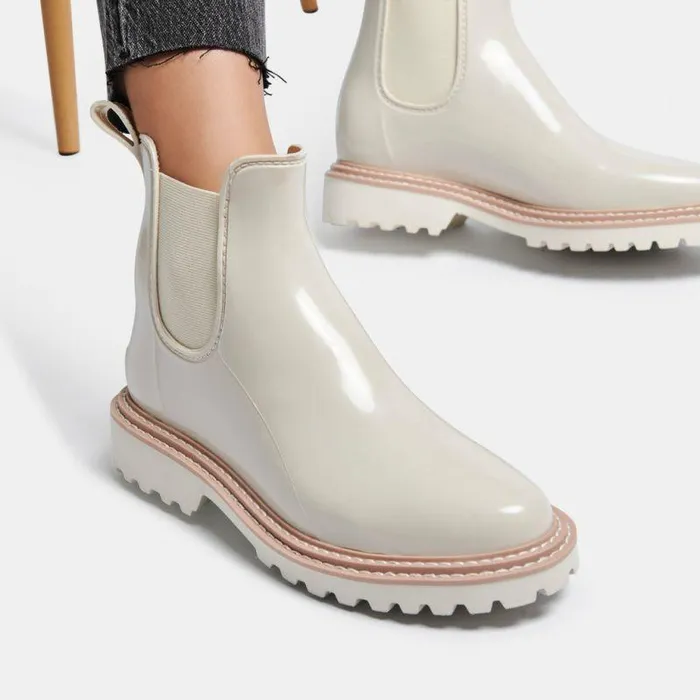 Boots and Booties Shop Dolce Vita Stormy Rainboots Ivory Patent Stella Ivory Patent Stella