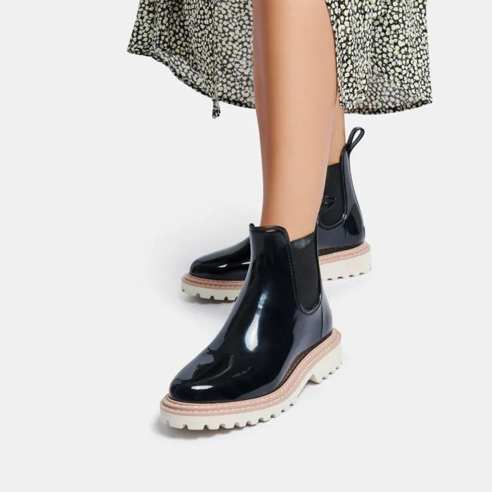Boots and Booties Shop Dolce Vita Stormy Rainboots Onyx Patent Stella Onyx Patent Stella