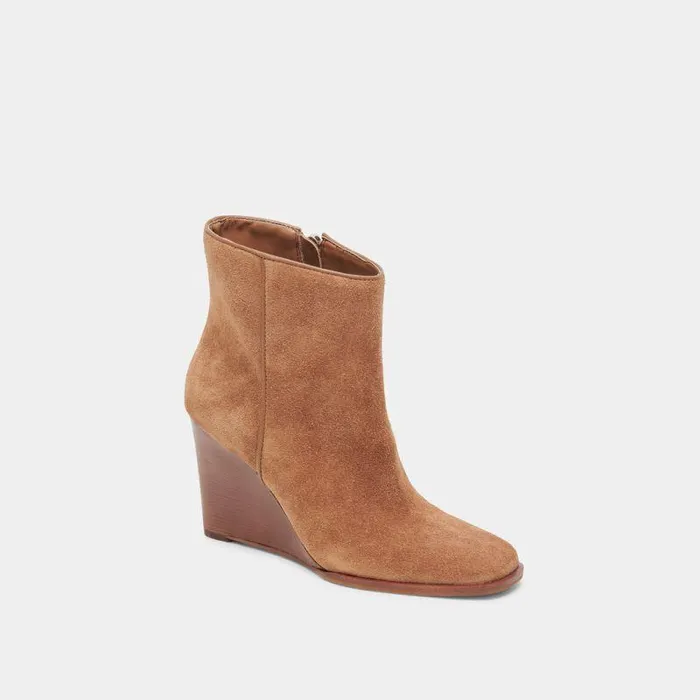 Boots and Booties Shop Dolce Vita Susann Booties Chestnut Suede Chestnut Suede