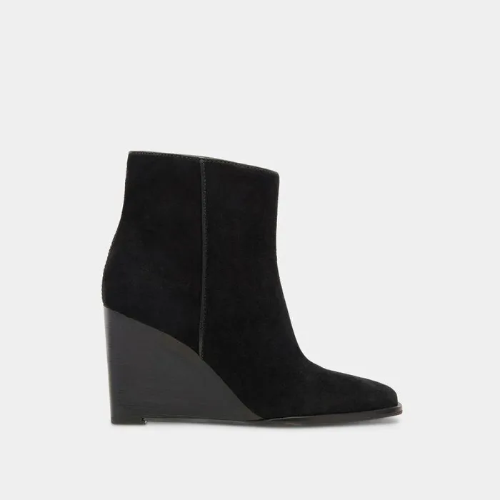 Boots and Booties Shop Dolce Vita Susann Booties Onyx Suede Onyx Suede