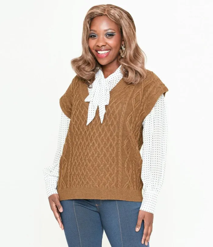 Brown Cable Knit Sweater Vest ClothingPlus Unique Vintage Sweaters and Cardigans Brown Cable Knit Sweater Vest ClothingPlus Unique Vintage Sweaters and Cardigans