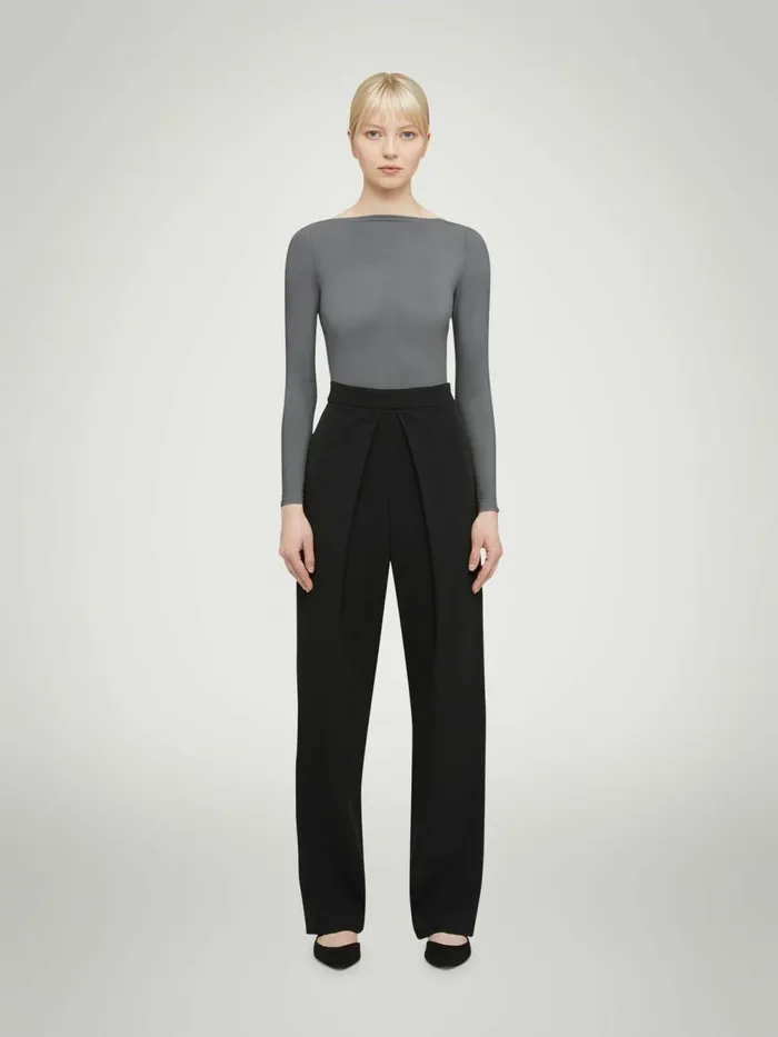 Buenos Aires Top Long Sleeves Soft Pewter Women Wolford Tops