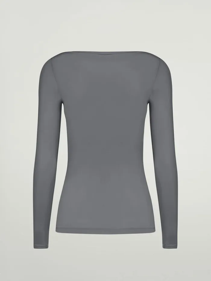 Buenos Aires Top Long Sleeves Soft Pewter Women Wolford Tops