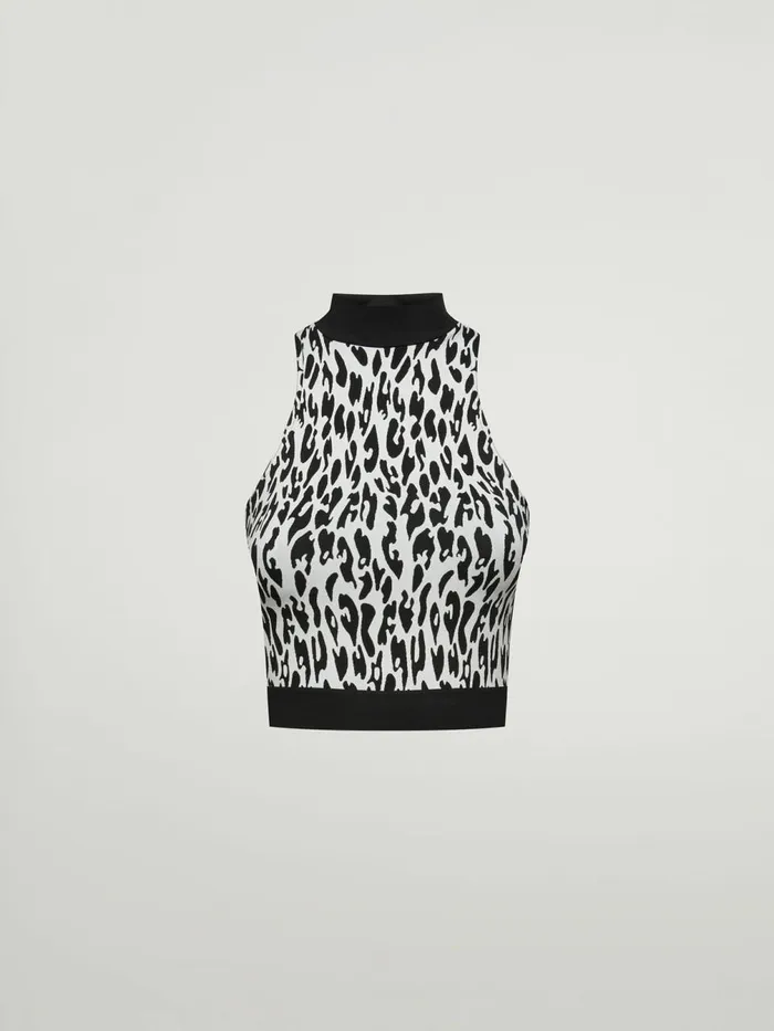 C2C Leopard Top Sleeveless Sugar Zwizzleblack Women Wolford Tops