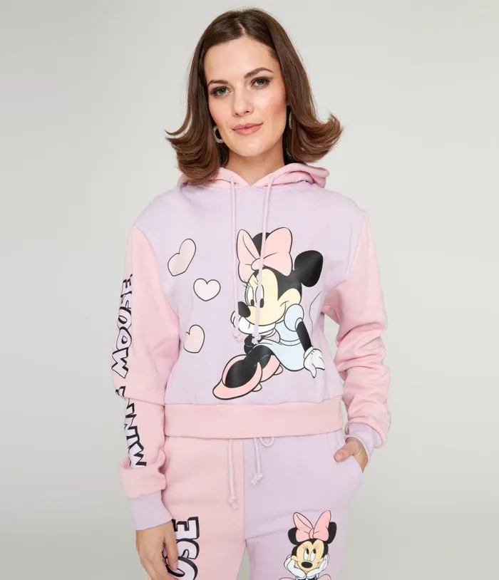Cakeworthy Pink and Purple Color Block Minnie Mouse Hoodie Clothing Unique Vintage Graphic Tees Cakeworthy Pink and Purple Color Block Minnie Mouse Hoodie Clothing Unique Vintage Graphic Tees