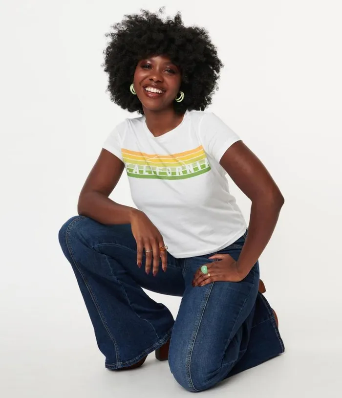 California Graphic Crop Tee Clothing Unique Vintage Graphic Tees