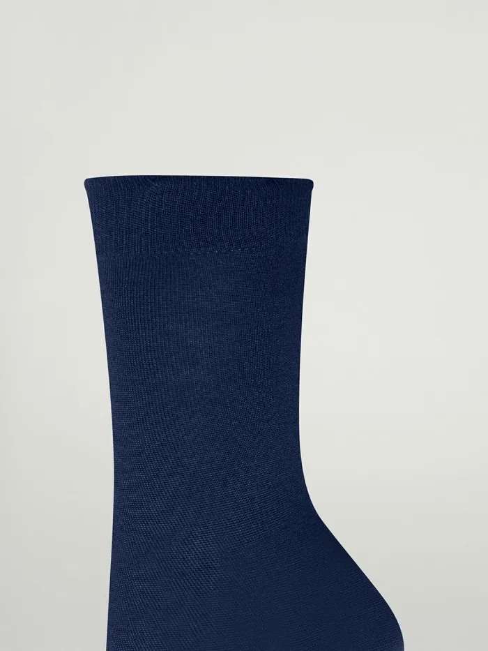 Cashmere Silk Socks Navy Women Wolford Socks