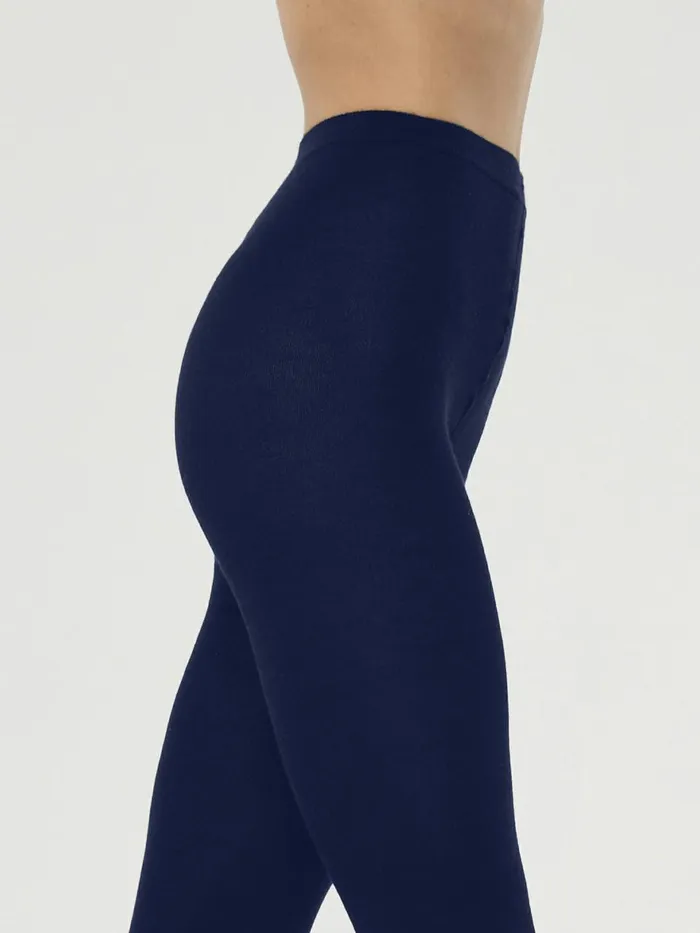 Cashmere Silk Tights Leggings Navy Women Wolford Tights