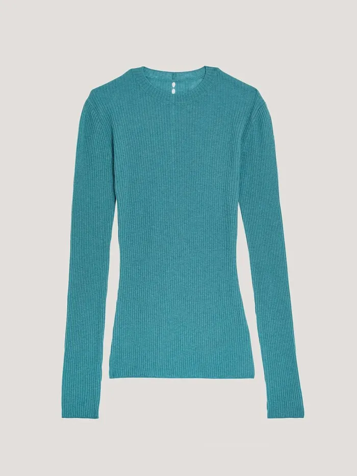 Cashmere Top Long Sleeves Teal Women Wolford Tops