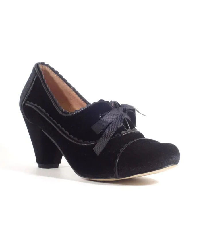 Chelsea Crew 1930s Black Velvet Oxford Madison Heels Shoes Unique Vintage Heels Chelsea Crew 1930s Black Velvet Oxford Madison Heels Shoes Unique Vintage Heels
