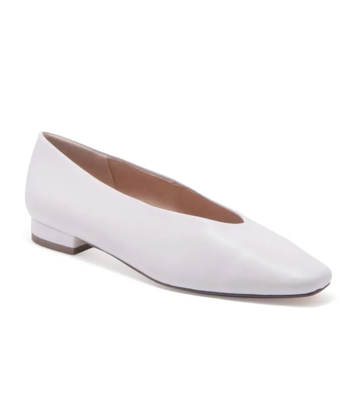 Chelsea Crew White Leather Slick Flats Shoes Unique Vintage Flats