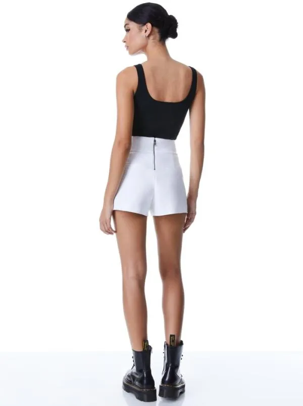 Classics Women Alice Olivia DONALD HIGH WAIST SHORT White