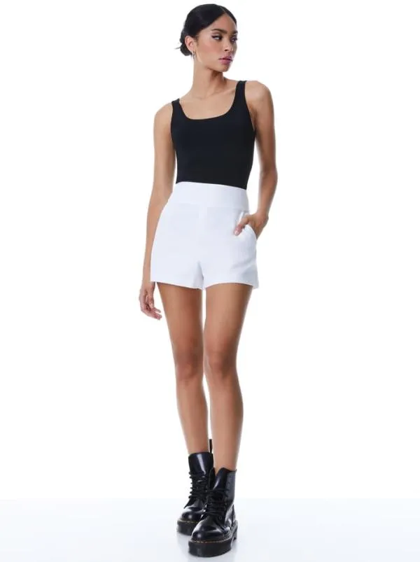 Classics Women Alice Olivia DONALD HIGH WAIST SHORT White