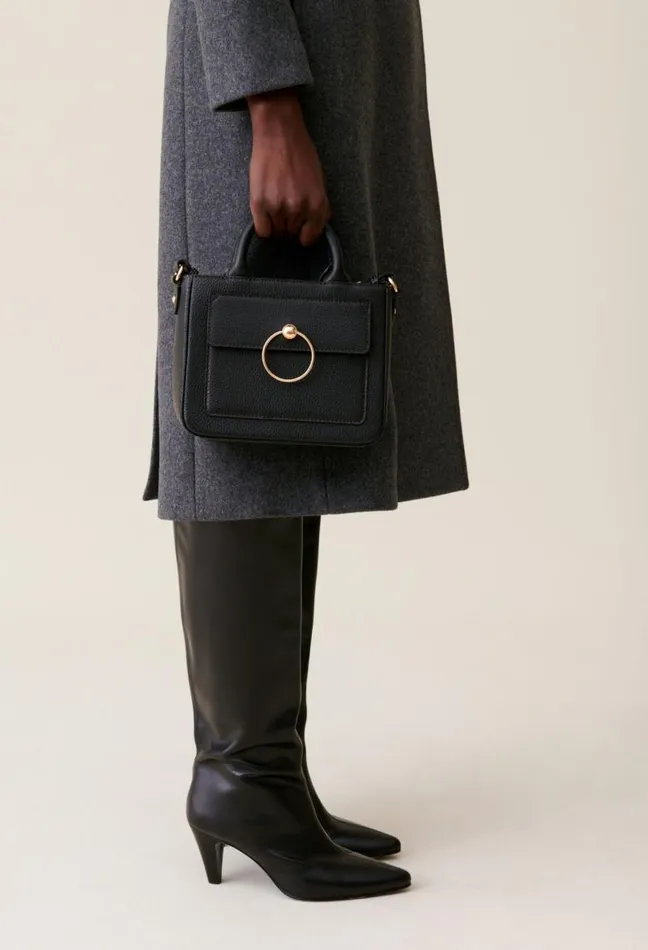 Claudie Pierlot Anouck Grained Leather Bag Bags Crossbody Bags