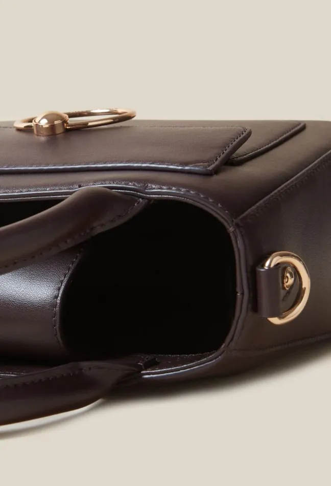 Claudie Pierlot Anouck Smooth Leather Chain Bag Bags Crossbody Bags