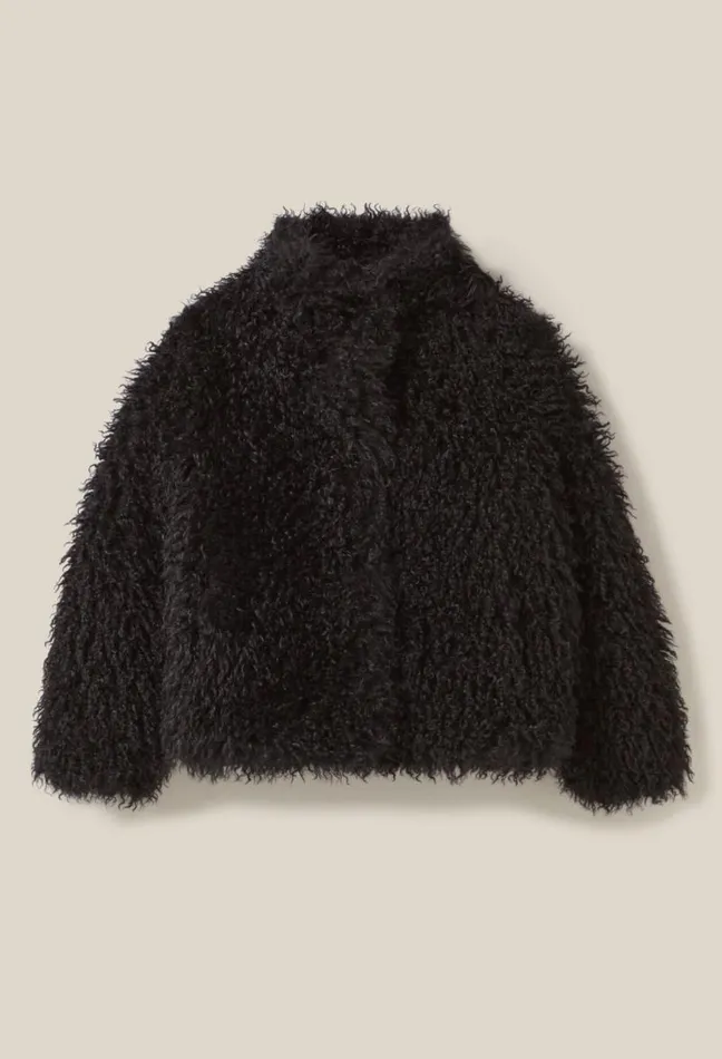 Claudie Pierlot Black Faux Fur Coat Clothes Coats