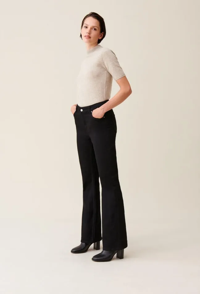 Claudie Pierlot Black Flared Jeans Clothes Jeans And Trousers