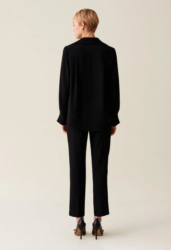 Claudie Pierlot Black Floaty Blouse Clothes Tops And Shirts