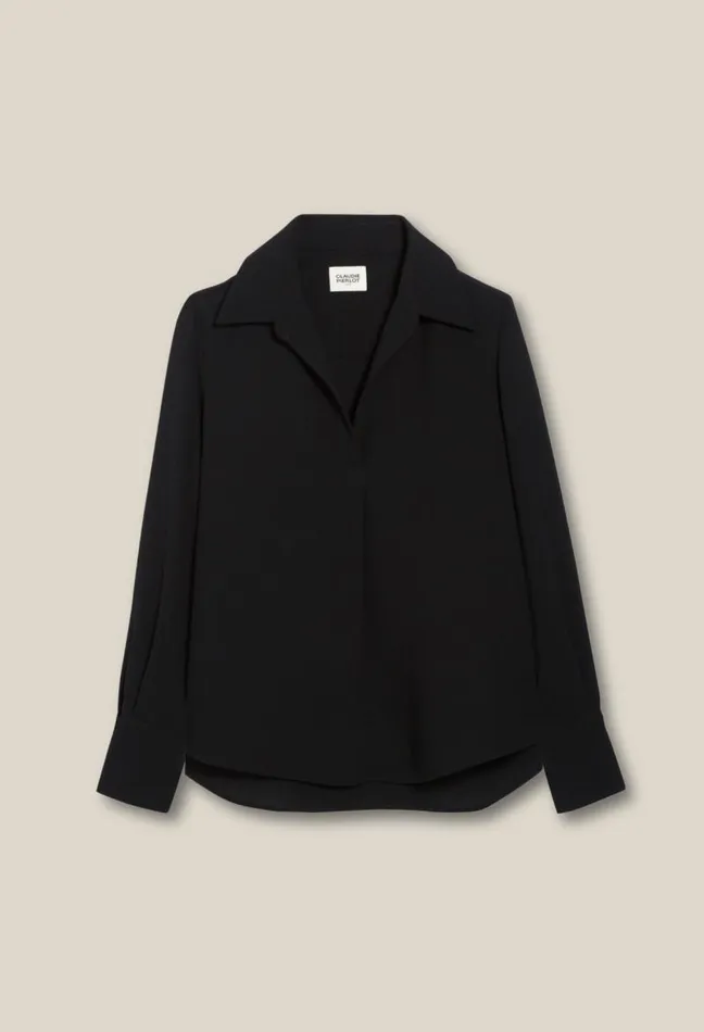 Claudie Pierlot Black Floaty Blouse Clothes Tops And Shirts