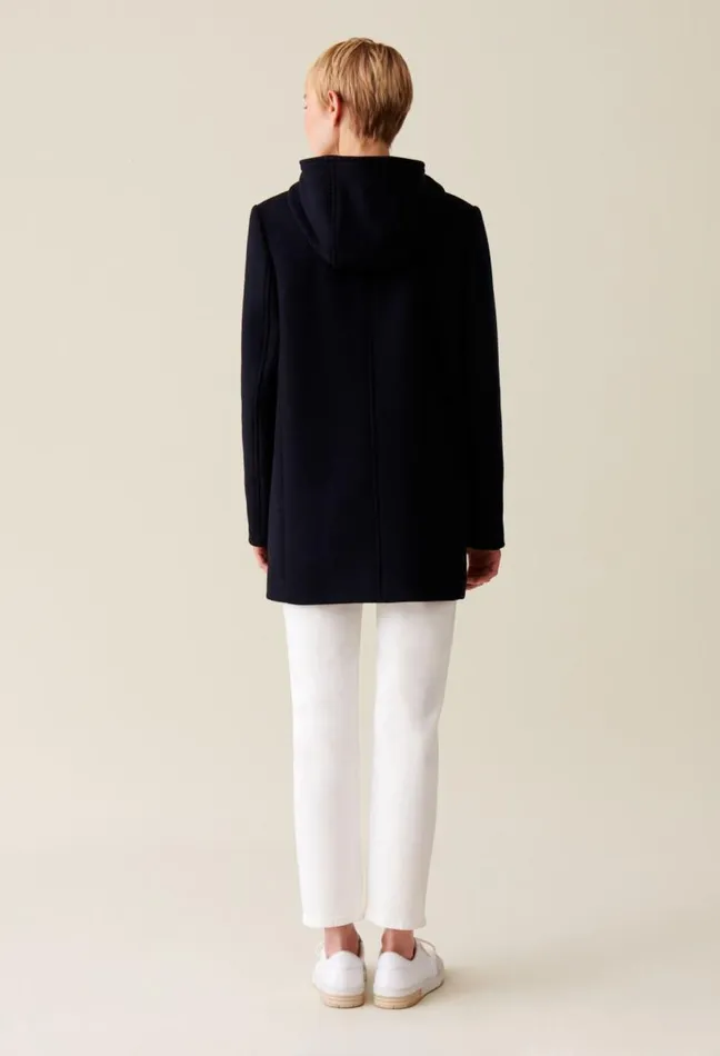 Claudie Pierlot Black Hooded Coat Clothes Coats